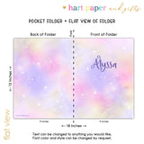 Rainbow Stars Galaxy Personalized 2-Pocket Folder