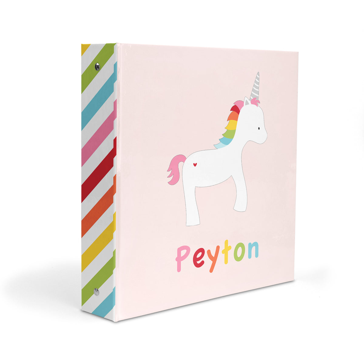 Unicorn Rainbow Personalized Custom 2" 3 Ring Binder • School Office Supplies