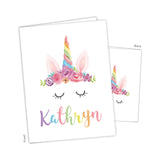 Rainbow Unicorn Personalized 2-Pocket Folder