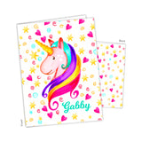 Rainbow Unicorn c Personalized 2-Pocket Folder