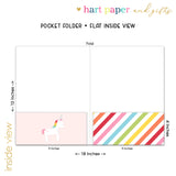 Rainbow Unicorn b Personalized 2-Pocket Folder