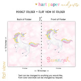 Rainbow Unicorn Personalized 2-Pocket Folder