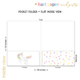 Rainbow Unicorn Personalized 2-Pocket Folder