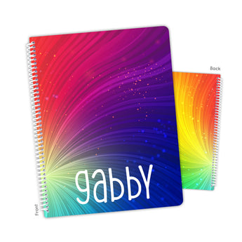 Rainbow Personalized Notebook or Sketchbook