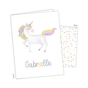 Rainbow Unicorn Personalized 2-Pocket Folder