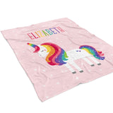Unicorn Rainbow Minky Blanket Personalized Custom
