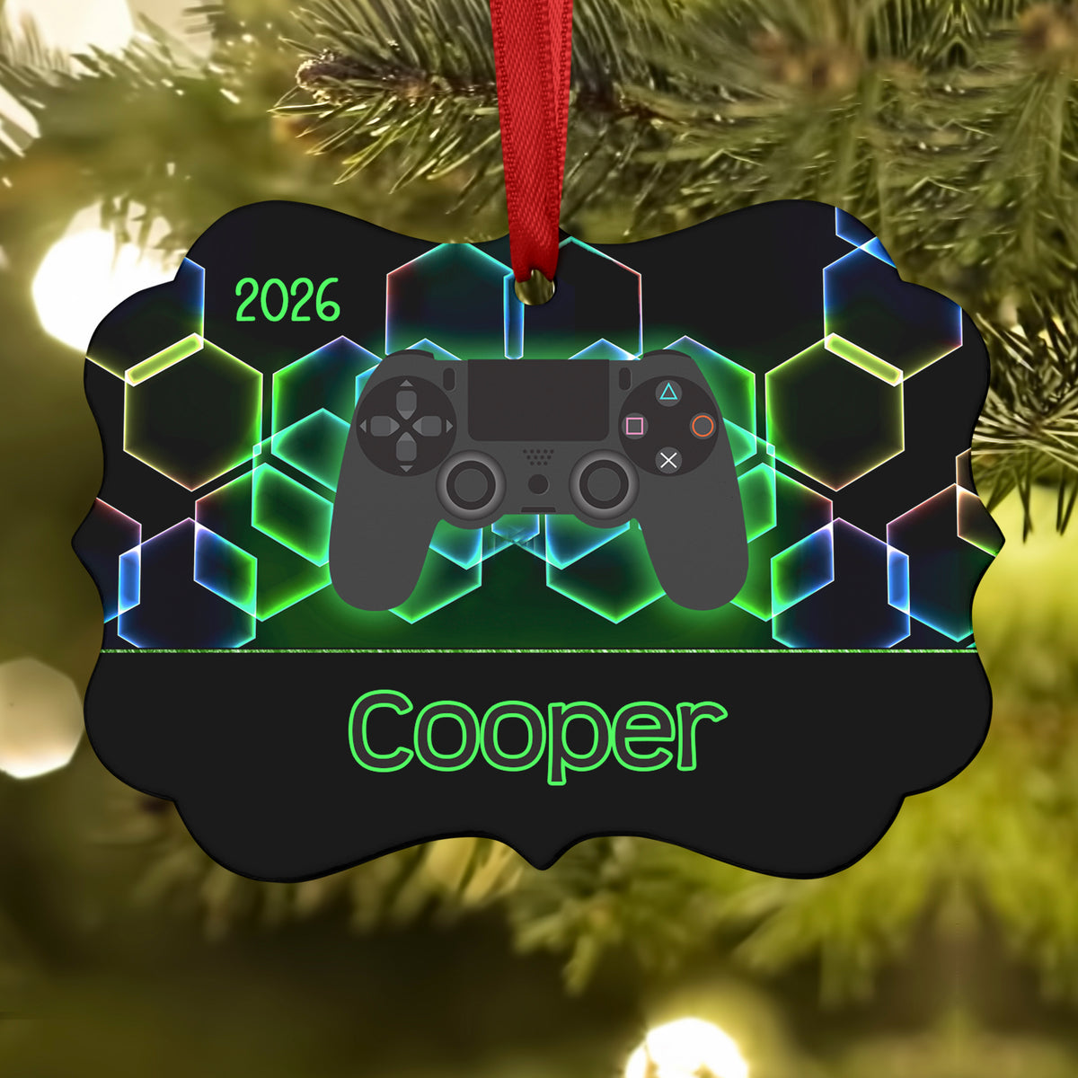 Video Game Gamer Christmas Ornament • Personalized Custom Holiday • Gift