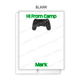 Video Game Sports Summer Camp Camping Note Cards Stationery • Fill in Blank, Lined or Blank Cards