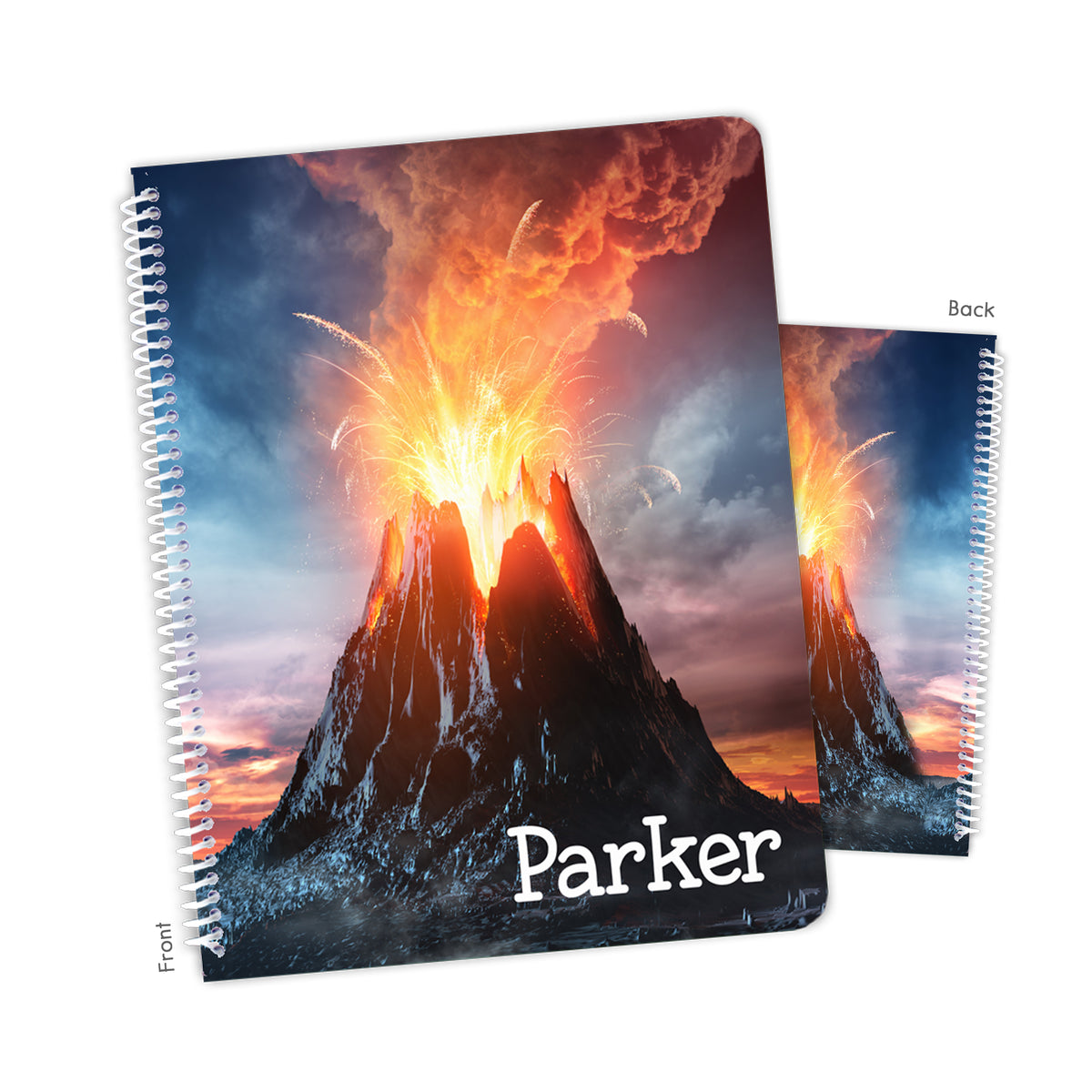 Volcano Personalized Custom Notebook or Sketchbook • School Office Supplies