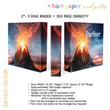 Volcano Personalized 2" 3 Ring Binder