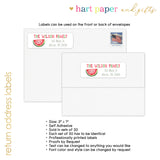 Watermelon Return Address Labels • Self Adhesive Stickers