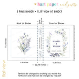 Wildflower Arch Wedding Bridal Personalized 2" 3 Ring Binder