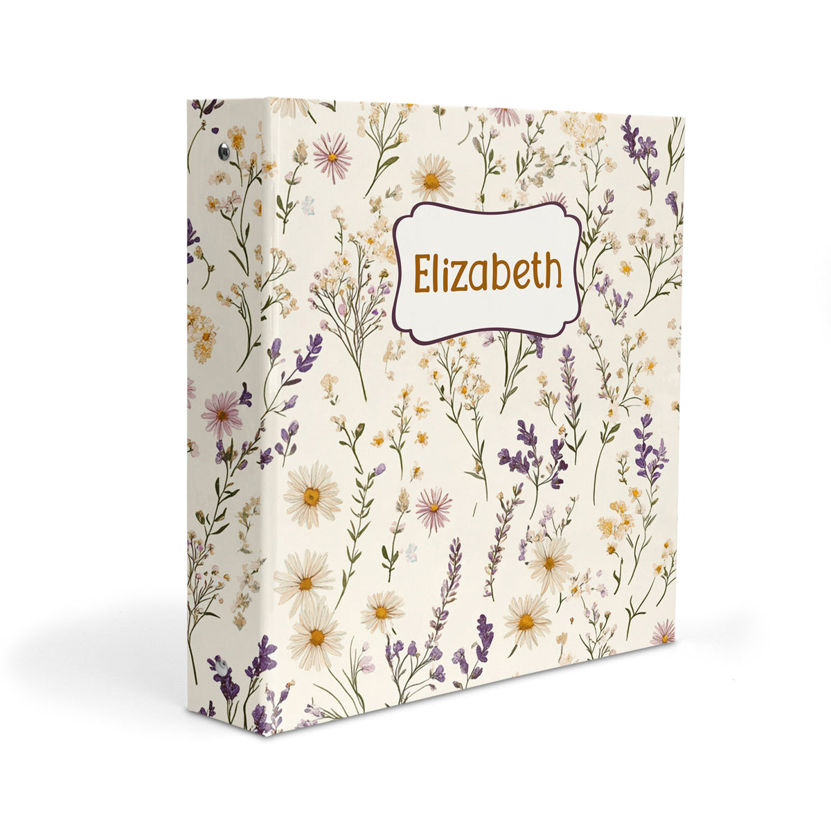 WildFlowers Personalized Custom 2" 3 Ring Binder • School Office Supplies
