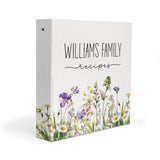 Wildflowers Personalized 2" 3 Ring Recipe Book Binder