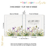 Wildflowers Personalized 2" 3 Ring Recipe Book Binder