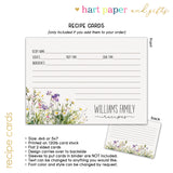 Wildflowers Personalized 2" 3 Ring Recipe Book Binder
