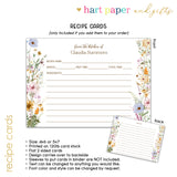 Wildflowers Personalized 2" 3 Ring Recipe Book Binder