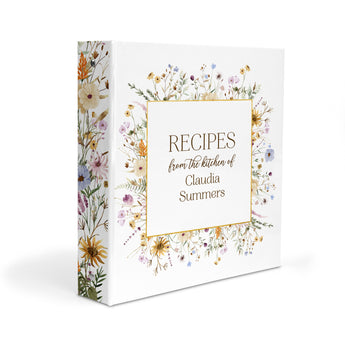 Wildflowers Personalized 2" 3 Ring Recipe Book Binder