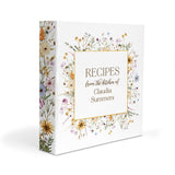 Wildflowers Personalized 2" 3 Ring Recipe Book Binder