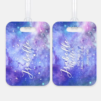 Galaxy Stars Moon Space Luggage Bag Tag