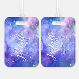 Galaxy Stars Moon Space Luggage Bag Tag