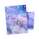 Stars Sky Moon Space Galaxy Personalized 2-Pocket Folder