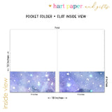 Stars Sky Moon Space Galaxy Personalized 2-Pocket Folder