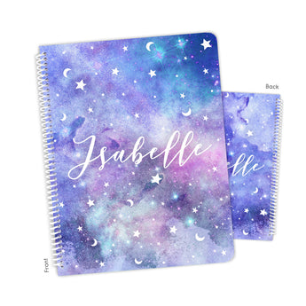 Stars & Moon Personalized Notebook or Sketchbook