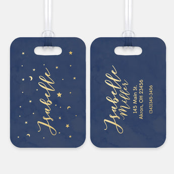 Stars Moon Space Luggage Bag Tag