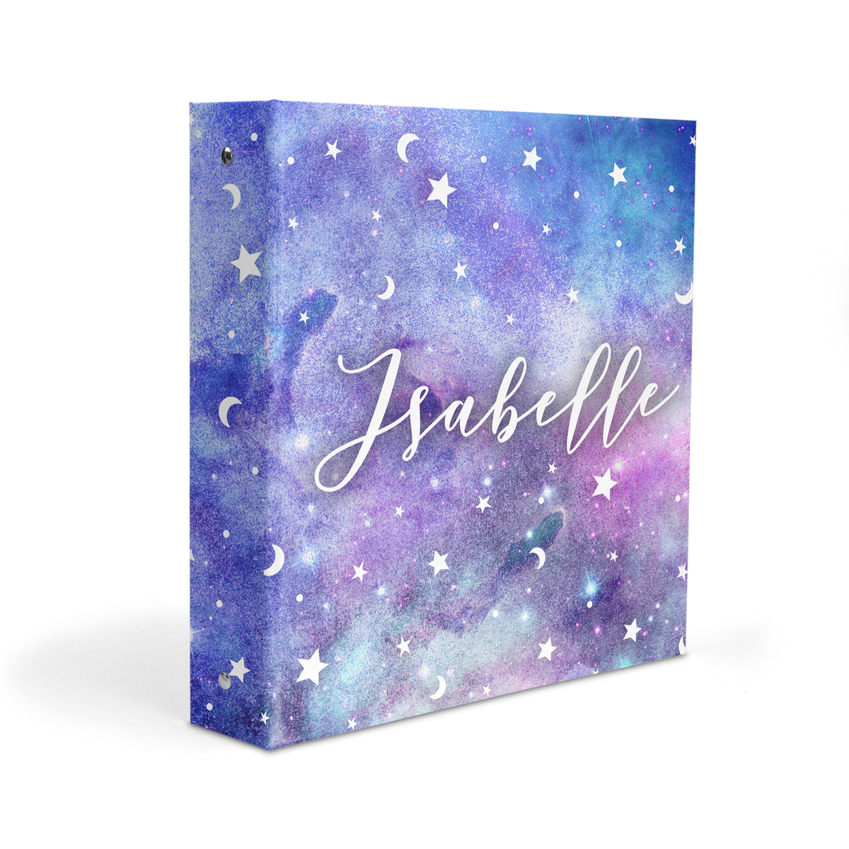 Stars Moons Solar System Personalized Custom 2" 3 Ring Binder • School Office Supplies