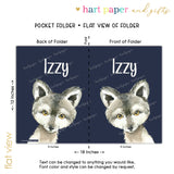 Wolf Personalized 2-Pocket Folder