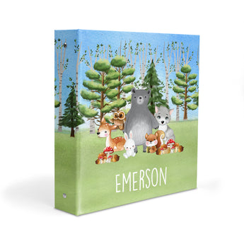 Woodland Animals Personalized 2" 3 Ring Binder