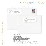 Laurel Wreath Return Address Labels • Self Adhesive Stickers