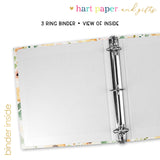Yellow Flowers Personalized 2" 3 Ring Recipe Book Binder