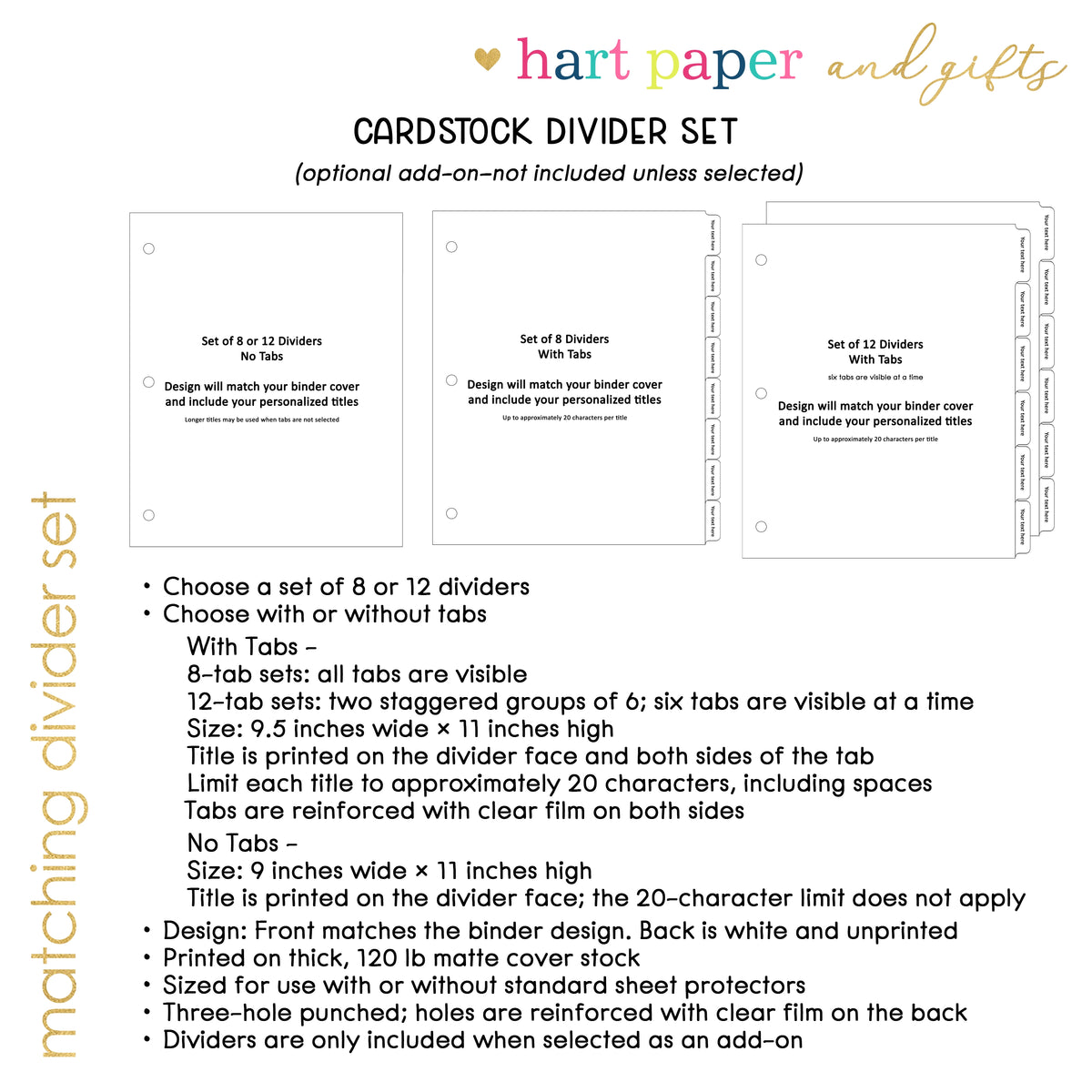 The image is a set of dividers for a cardstock, and it includes a set of dividers with a variety of sizes and designs.