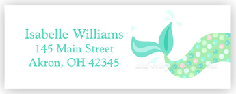 Mermaid Tail b Address Labels • Self Adhesive Stickers Return Address Labels - Everything Nice