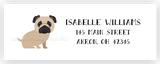 Pug Dog Return Address Labels • Self Adhesive Stickers Return Address Labels - Everything Nice
