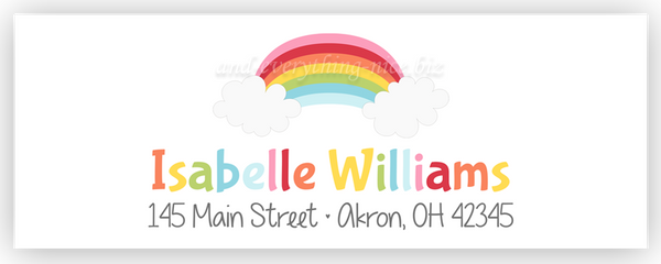 Rainbow II Address Labels • Self Adhesive Stickers Return Address Labels - Everything Nice