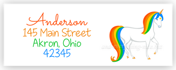 Rainbow Unicorn Address Labels • Self Adhesive Stickers Return Address Labels - Everything Nice