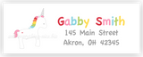 Rainbow Unicorn II Address Labels • Self Adhesive Stickers Return Address Labels - Everything Nice