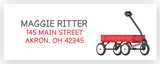 Red Wagon Address Labels • Self Adhesive Stickers Return Address Labels - Everything Nice