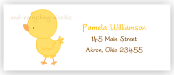 Chick Duck Return Address Labels • Self Adhesive Stickers Return Address Labels - Everything Nice