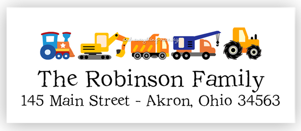 Construction Return Address Labels • Self Adhesive Stickers Return Address Labels - Everything Nice