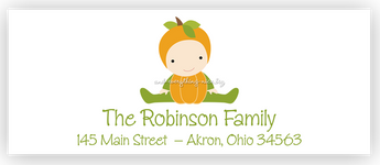 Pumpkin Baby Return Address Labels • Self Adhesive Stickers Return Address Labels - Everything Nice