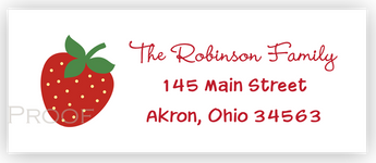 Strawberry d Return Address Labels • Self Adhesive Stickers Return Address Labels - Everything Nice