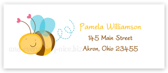 Cute Bumble Bee Return Address Labels • Self Adhesive Stickers Return Address Labels - Everything Nice