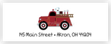 Fire Truck Address Labels • Self Adhesive Stickers Return Address Labels - Everything Nice