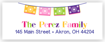 Fiesta Address Labels • Self Adhesive Stickers Return Address Labels - Everything Nice