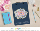 Rainbow Agate Geode Personalized Clipboard School & Office Supplies - Everything Nice