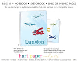 Airplane Personalized Notebook or Sketchbook School & Office Supplies - Everything Nice